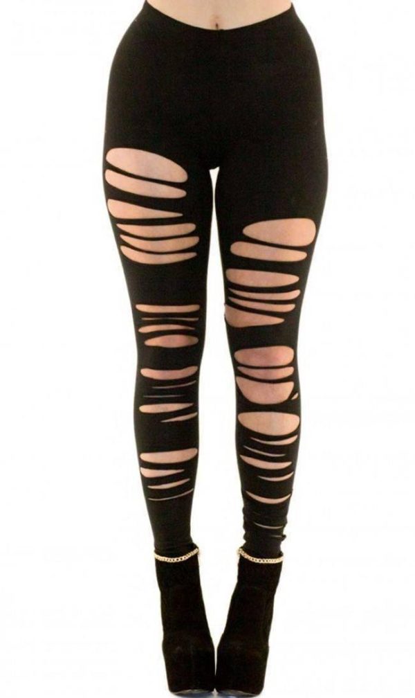 Ripped Up Torn Apart Leggings (Plus Sizes Available)